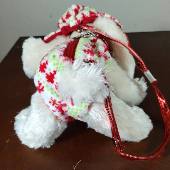 ✓Poochie & Co poodle dog puppy Christmas purse plush bag new without tags - Picture 6 of 15